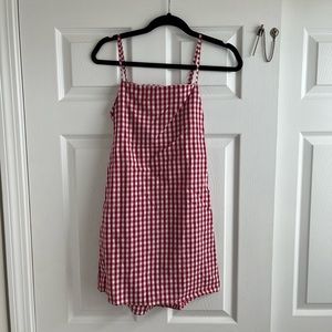 Shein red and white gingham dress